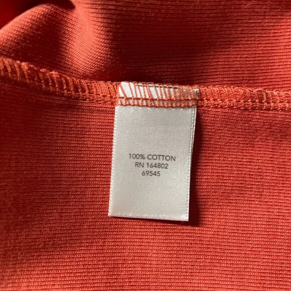 NWT CJ Banks Womens Burnt Red 3/4 Sleeve Casual Comfy Cotton T-Shirt Size 2X - Picture 4 of 9